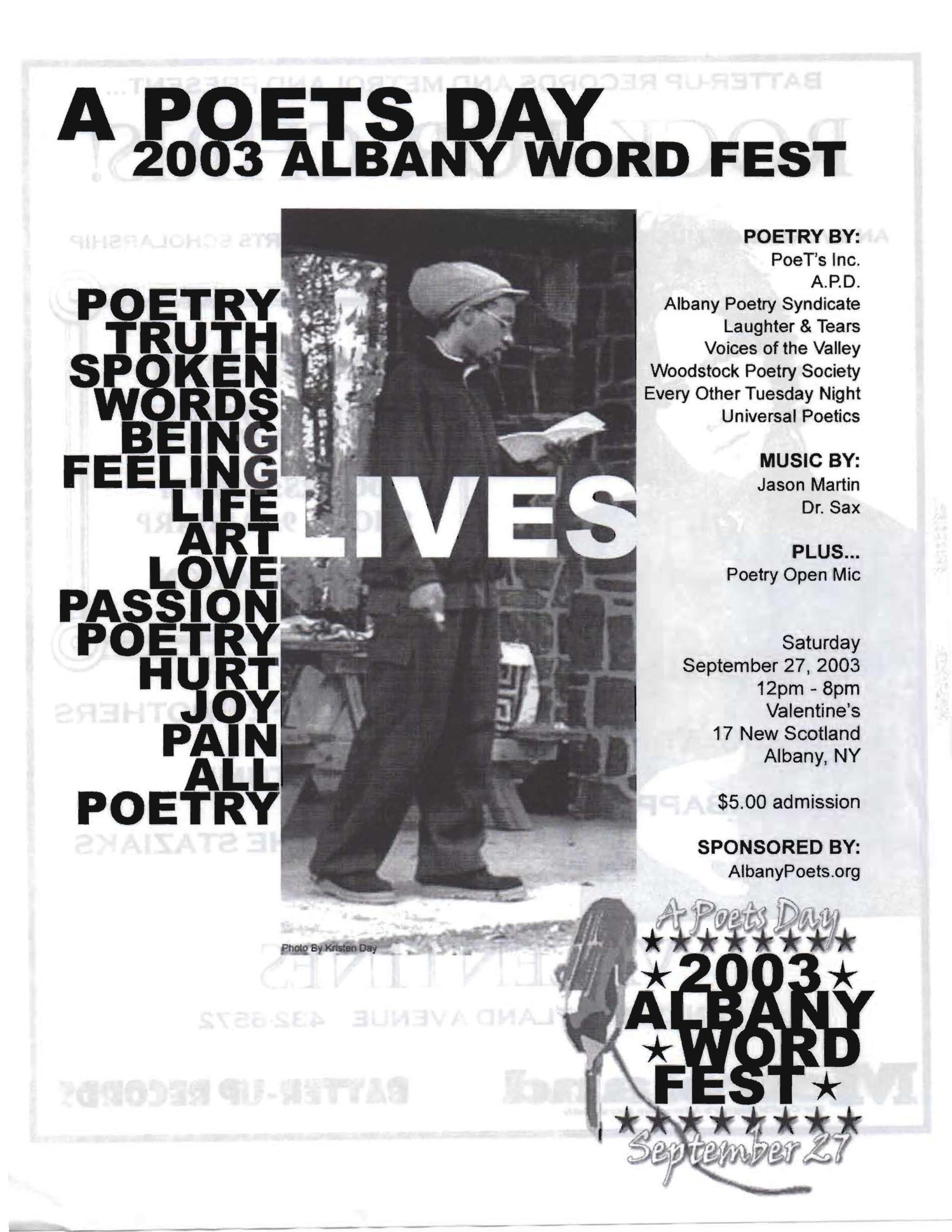 2003 Albany Word Fest - September 27, 2003