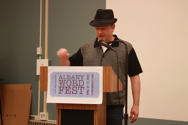 Ed Rinaldi at the 2012 Albany Word Fest Open Mic