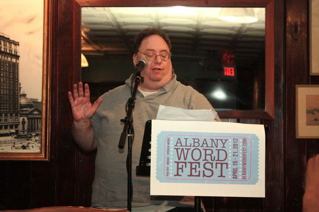 Don Levy reading at the 2012 Albany Word Fest. Photo credit: Dan Wilcox