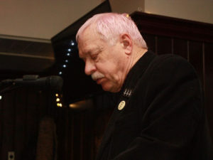 Dan Wilcox at the January 2019 Poets Speak Loud open mic at McGeary's in Albany, NY