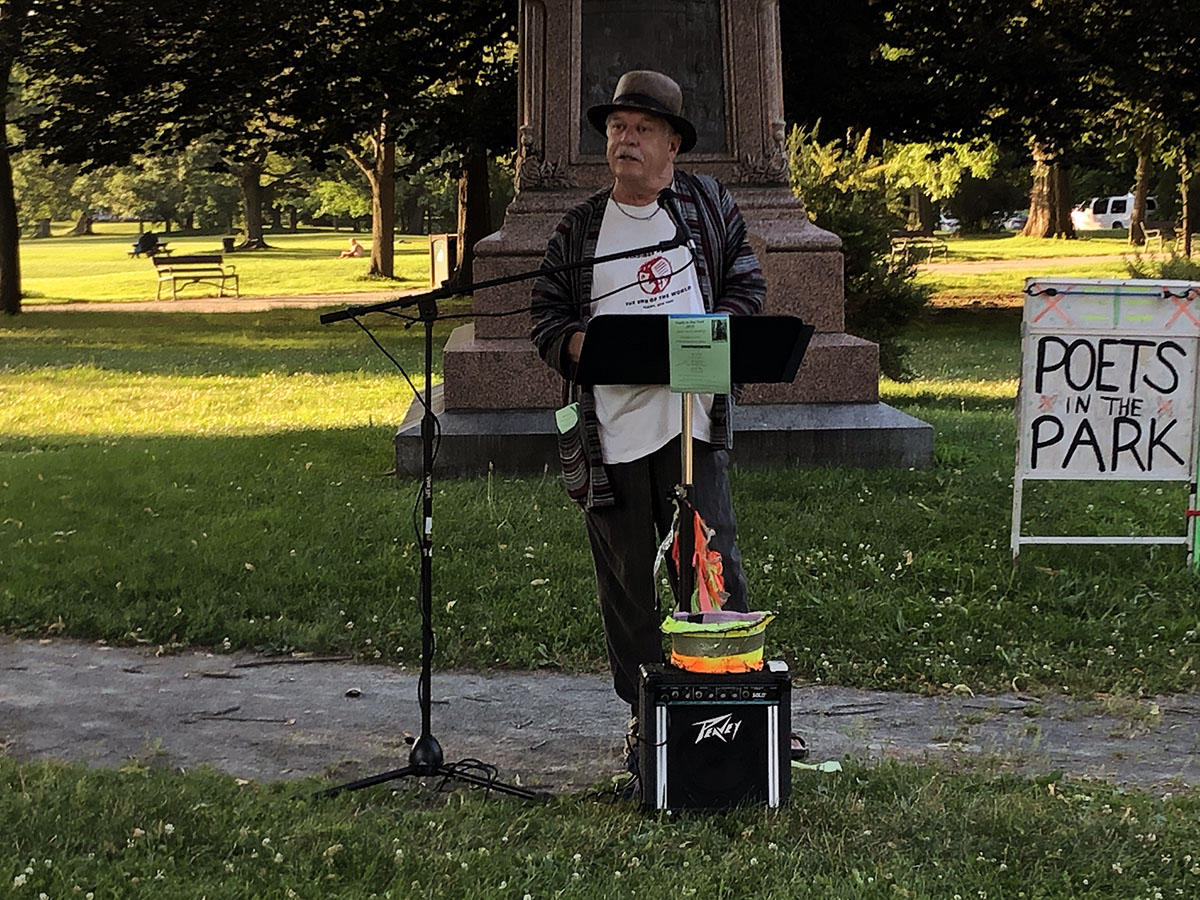 Dan Wilcox at Poets in the Park in Albany's Washington Park
