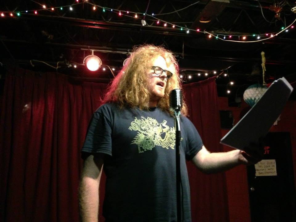 Brett Petersen reading at Nitty Gritty Slam event at Valentines in Albany, NY