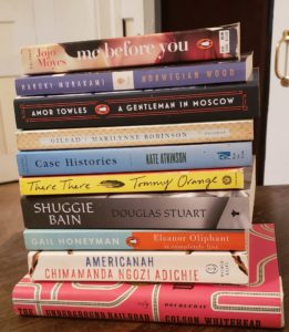 A stack of books that Don Levy hopes to read in 2021
