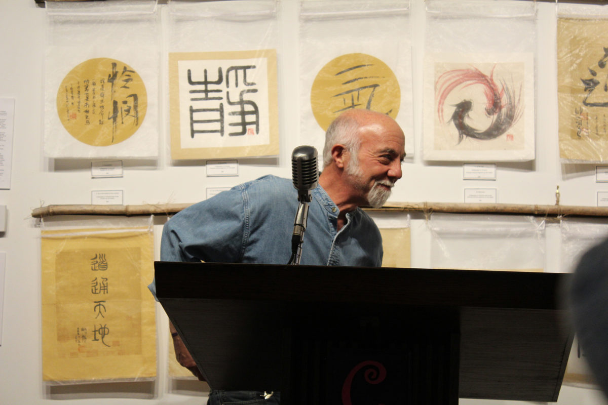 Mike Jurkovic at the Calling All Poets open mic on April 5, 2019
