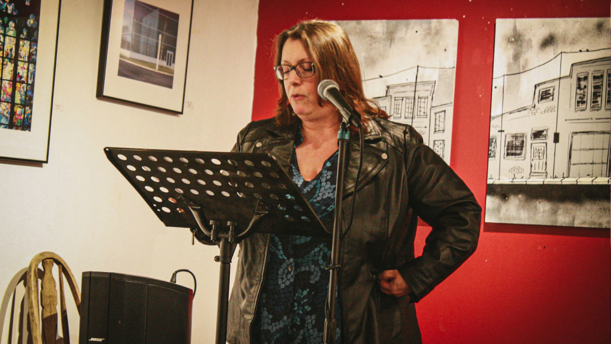 Cheryl A. Rice reading at the UAG Gallery on Lark Street