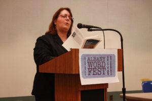 Cheryl A. Rice at the WordFest Open Mic, Albany Public Library, April 21, 2012