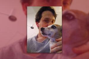 Photo of writer Taylor Dibbert and his dog