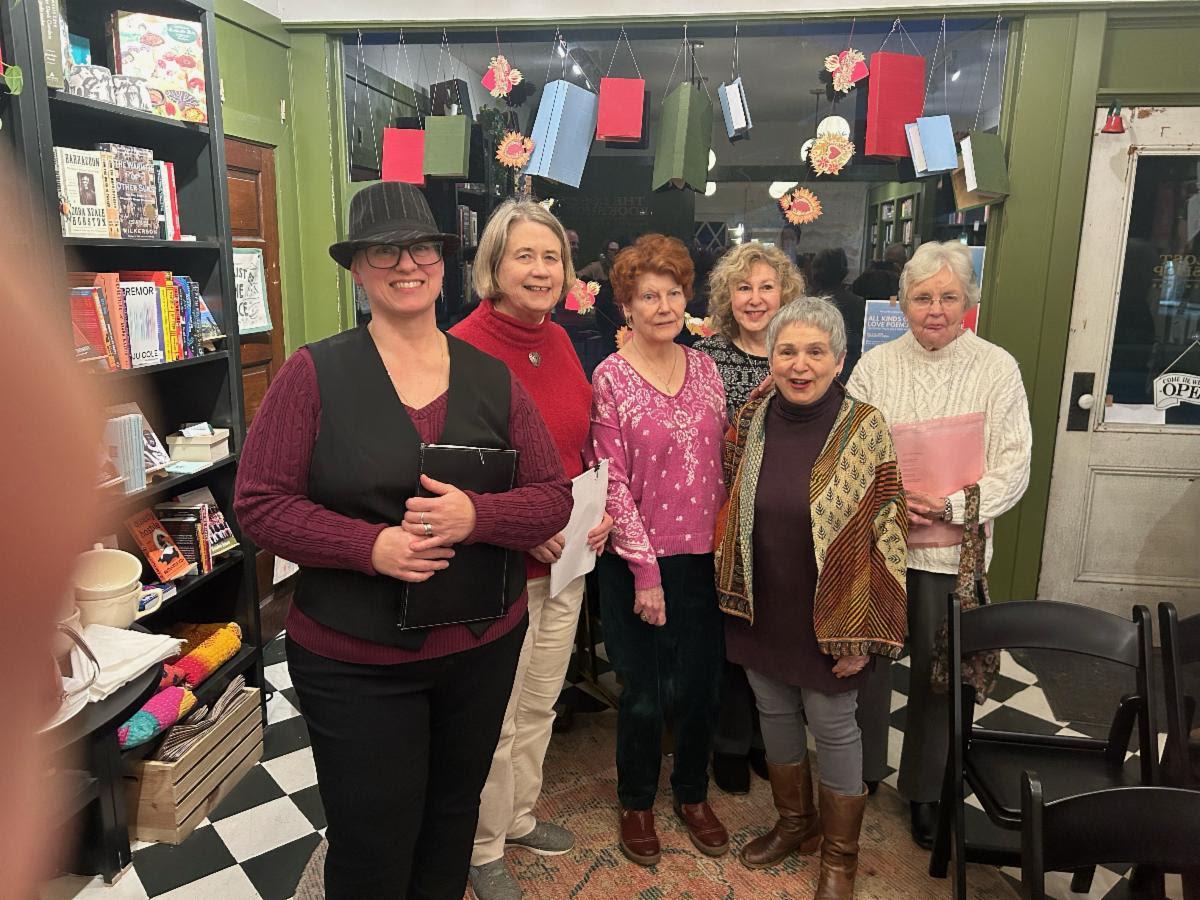 The Teacup Poets: Teresa Winchester, Sharon Ruetenik, Sharon Cucinotta, Magdalena Tabor, & Laura Wright