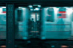 Blurred Metro Train